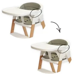 Bo Jungle Grow With Me High Chair - Pure White