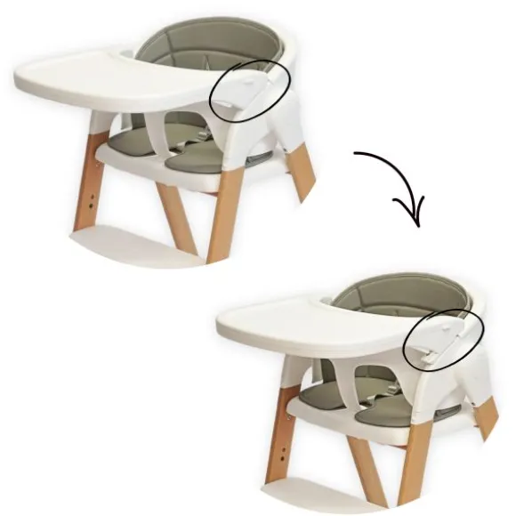 Bo Jungle Grow With Me High Chair - Pure White