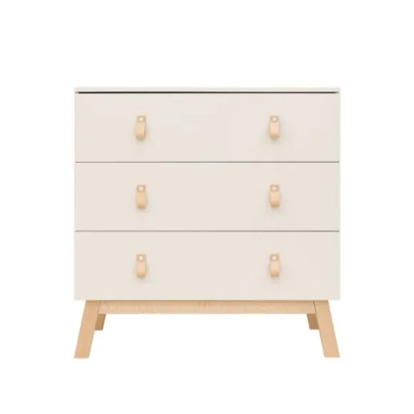 Bopita Babykamer Lines - Dune / Naturel | Ledikant 60 x 120 cm + Commode