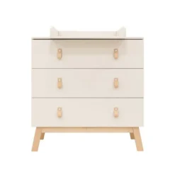 Bopita Babykamer Lines - Dune / Naturel | Ledikant 60 x 120 cm + Commode