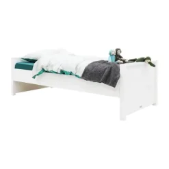 Bopita Bobby Bed 90x200 cm met Laag Hoofdeinde - Wit