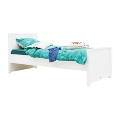 Bopita Bobby Bed 90x200 cm met Laag Hoofdeinde - Wit