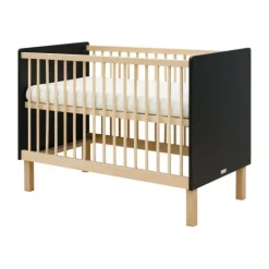 Bopita Floris Babybed Zwart / Naturel 60 x 120 cm