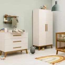 Bopita Kaleo Ledikant - 60 x 120 cm - Dune / Rose Wood