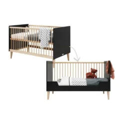 Bopita Lena Bedbank Mat Zwart / Naturel 70 x 140