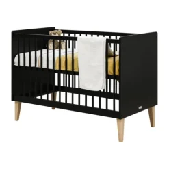 Bopita Lena Ledikant - 60 x 120 cm - Zwart / Naturel