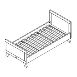 Bopita Lisa Bed Wit / Naturel 90 x 200 cm