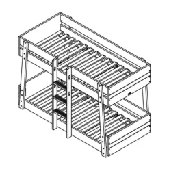 Bopita Lisa Bed Wit / Naturel 90 x 200 cm