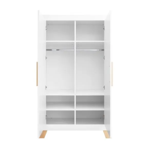 Bopita Lisa Kledingkast Wit / Naturel 2-Deurs