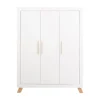 Bopita Lisa Kledingkast Wit / Naturel 3-Deurs