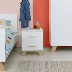 Bopita Lisa Nachtkastje Wit / Naturel