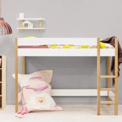 Bopita Lucas Bed - 90 x 200 cm - Wit / Naturel