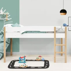 Bopita Lucas Halfhoogslaper - Wit / Naturel - 90 x 200 cm