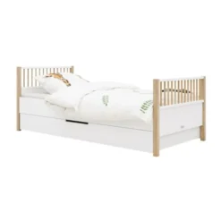 Bopita Mika Bed Wit / Eiken 90 x 200 cm