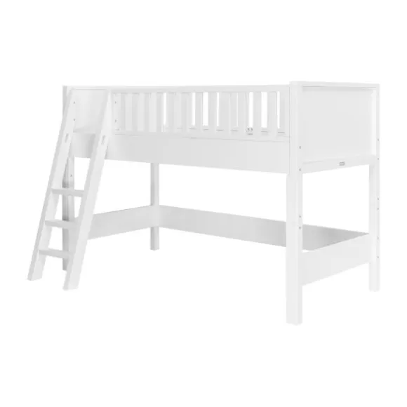 Bopita Nordic Halfhoogslaper 90x200 met Schuine Trap - Wit