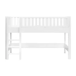 Bopita Nordic Halfhoogslaper 90x200 met Rechte Trap - Wit