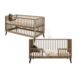 Bopita Zara Bedbank 70x140 cm - Walnoot