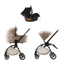 Britax Römer RIO Diamond Style 3-in-1 Kinderwagen - Teak | Kidsriver Autostoel - Curve - Black