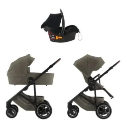 Britax Römer Smile 5Z Kinderwagen 3-in-1 - Lux - Urban Olive | Kidsriver Autostoel - Curve - Black