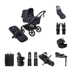Bugaboo Fox 5 Renew Kinderwagen 4-in-1 - Newborn Bundel - Black / Deep Indigo