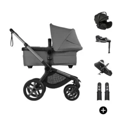 Bugaboo Fox 5 Renew Kinderwagen 4-in-1 - Black / Deep Indigo | Bugaboo Otter by Nuna Autostoel