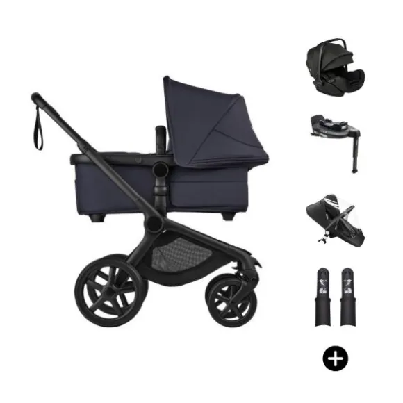 Bugaboo Fox 5 Renew Kinderwagen 4-in-1 - Black / Deep Indigo | Bugaboo Otter by Nuna Autostoel