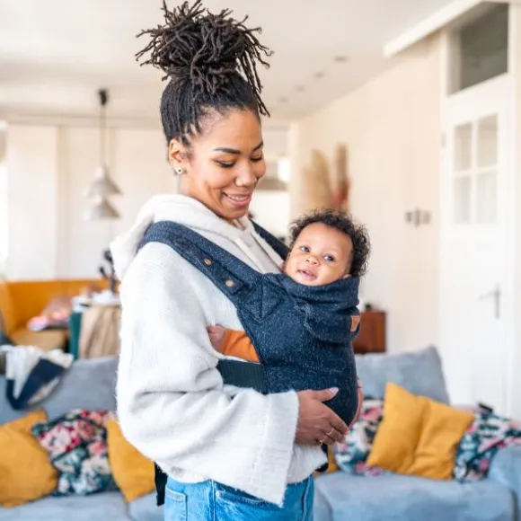 ByKay Click Carrier Classic Draagzak - Wool - Navy Melee