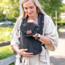 ByKay Click Carrier Classic Pro Draagzak - Ribbed Velvet - Smokey Black