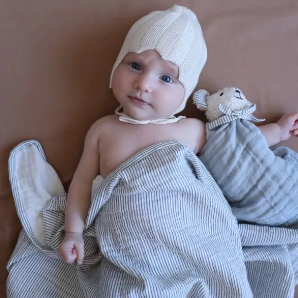 Cam Cam Copenhagen Classic Stripes Wiegdeken - 100 x 100 cm -Blue