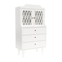 Cam Cam Copenhagen Harlequin French Cabinet - White