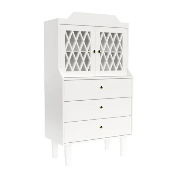 Cam Cam Copenhagen Harlequin French Cabinet - White