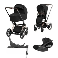 Cybex E-Priam 4 Kinderwagen Set 4-in-1 - Sepia Black