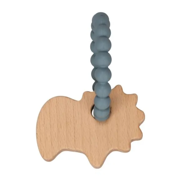 DAY Dierenfiguren Bijtring - Silicone - Neushoorn - Ivory Cream