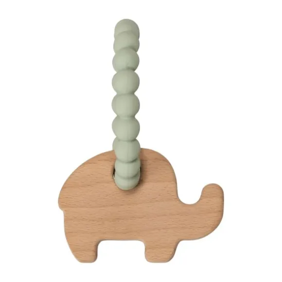 DAY Dierenfiguren Bijtring - Silicone - Neushoorn - Ivory Cream