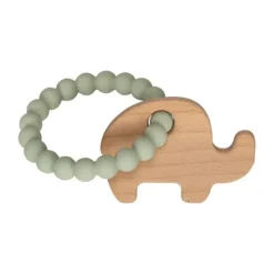 DAY Dierenfiguren Bijtring - Silicone - Neushoorn - Ivory Cream