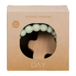 DAY Dierenfiguren Bijtring - Silicone - Neushoorn - Ivory Cream