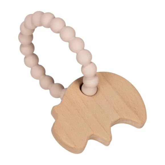 DAY Dierenfiguren Bijtring - Silicone - Neushoorn - Ivory Cream