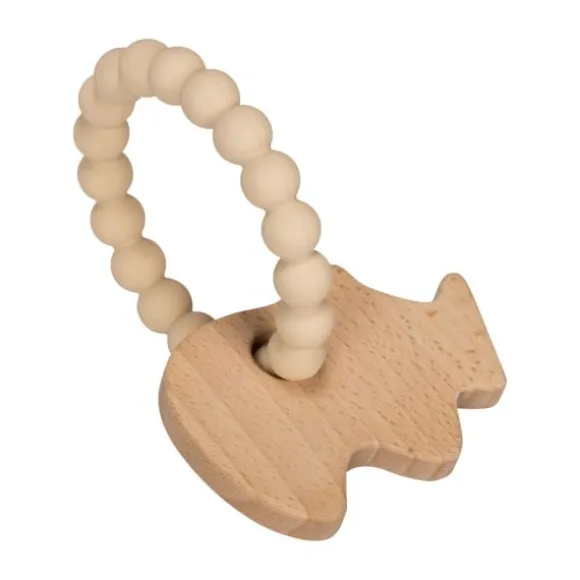 DAY Dierenfiguren Bijtring - Silicone - Neushoorn - Ivory Cream