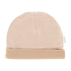 DAY Mutsje Gestreept - Mocha - 0-6 Mnd