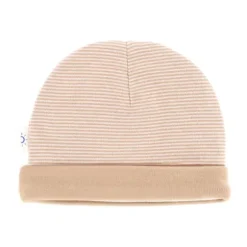 DAY Mutsje Gestreept - Mocha - 0-6 Mnd