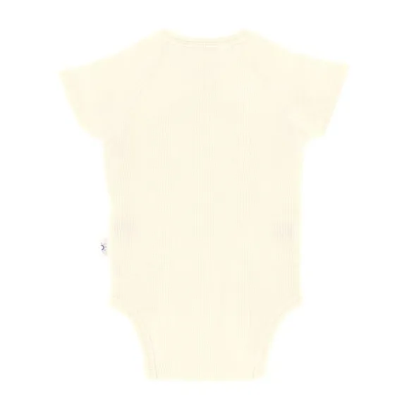 DAY Overslagromper Korte Mouw Rib - Mt. 74/80 - Cream