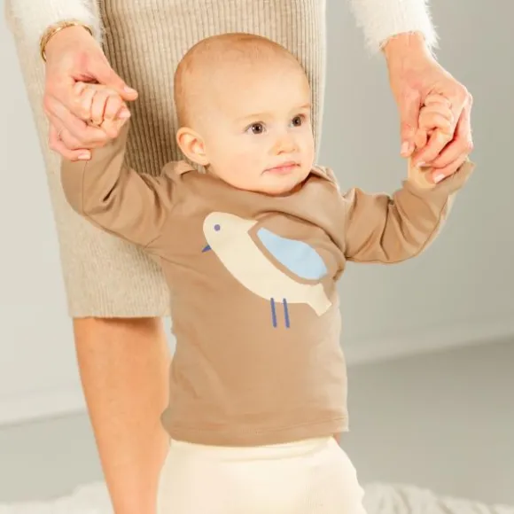 DAY T-Shirt Lange Mouw - Mocha - Mt. 50/56