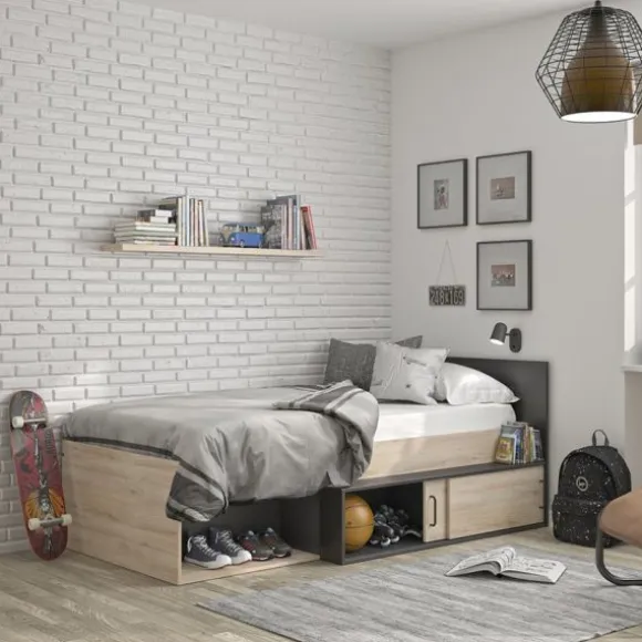 Diagone Erque 1-Persoons Bed - 90x200 cm - Eiken Krönberg Licht