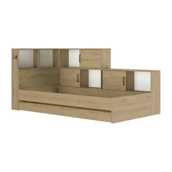 Diagone Erwan Opbergbed - 90x200 cm - Artisan Eiken