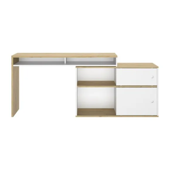 Diagone Modula Modulair Bureau - Ambachtelijk Eikenhout