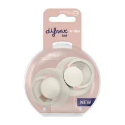 Difrax Dynamic Lovi Prime Fopspeen - 6-18mnd - 2st. - Coconut / Ivory