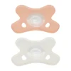Difrax Siliconen Fopspeen Roze / Wit 0-6 Mnd 2 Stuks