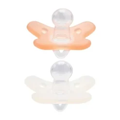 Difrax Siliconen Fopspeen Roze / Wit 0-6 Mnd 2 Stuks