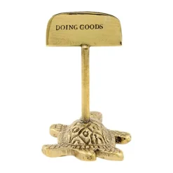 Doing Goods Kaarthouder - Turtle - Messing