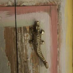 Doing Goods Wandhaak - Chewy Krokodil Klein - Messing